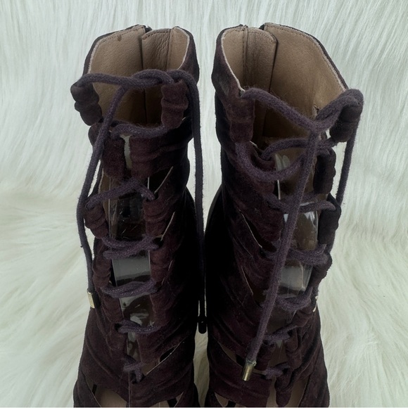 Women's Joie Anja Open Toe Suede Lace Up Gladiator Sandal EU Size 38 Brown - Picture 14 of 16